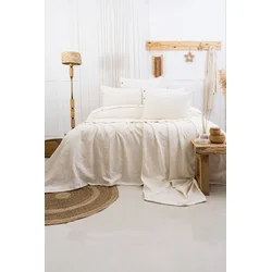 Lessentiel Maison Set Prekrivač i jastučnice Julia, 240x260 cm, Krem