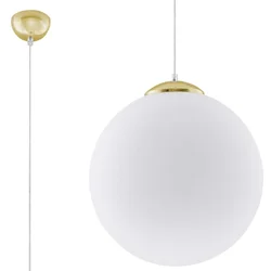 Sollux SL.0717 - Luster na sajli TOYA 1xE27/60W/230V prečnik 40 cm bela/zlatna