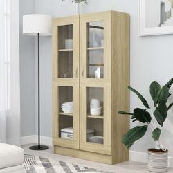 Vitrina boja hrasta sonome 82,5x30,5x150 cm konstruirano drvo