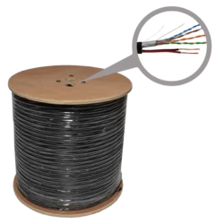 Eule Mrežni UTP CAT5e kabel + napajanje 2 x 0,75, CCA - CAT5+2C