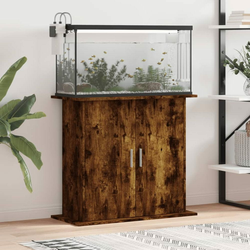 Greatstore Stojalo za akvarij dimljeni hrast 81x36x73 cm inženirski les