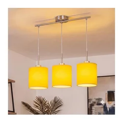 Brilagi - LED luster na sajli NUBILA 3xE27/60W/230V, žute boje