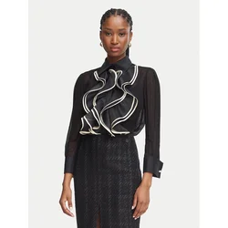 Elisabetta Franchi Srajca CA-210-67E2 Črna Regular Fit