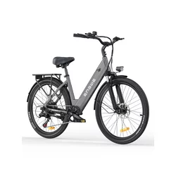 Hillmiles mestno e-kolo MileCity1 (36V, 13Ah baterija, do 80-100km, SHIMANO 7 hitrosti, 250W motor&25km/h, IP65 vodoodporno)