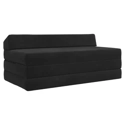 Sofa na razvlačenje Crna 120 x 60 x 49 cm Tkanina