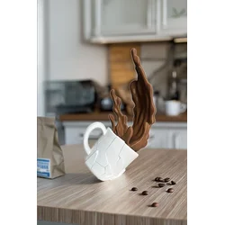 Aberto Design Dekorativna figura Kafa, Bela