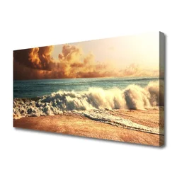 tulup.si Slika na platnu Ocean beach waves landscape 140x70 cm
