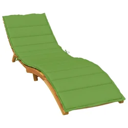 Jastuk za ležaljku prošarani zeleni 200 x 70 x 4 cm od tkanine