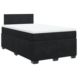 Vidaxl Box spring postelja z vzmetnico črna 120x190 cm žamet