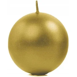 Sveča Sphere (FI 60) kovinska, zlata, 1 kos.