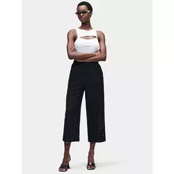 Karl Lagerfeld Ženske pantalone 221W1003-999, Crne