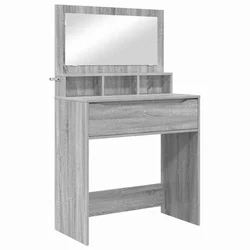 Vidaxl Toaletne mize za spalnice Siva Sonoma 80 x 39,6 x 135 cm