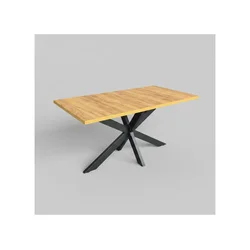 Raztegljiva jedilna miza SAMLE 150/190x80 cm hrast craft/črna