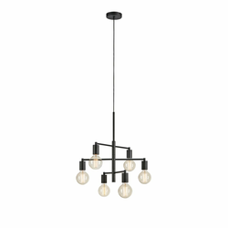 Markslöjd 108717 - Luster na sajli CIELO 6xE27/40W/230V crna