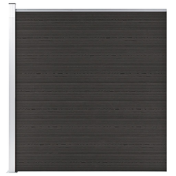 Panel za ogradu WPC 175 x 186 cm crni