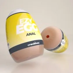 Crushious Ezy Egg Anal - masturbacijsko jajce (v barvi kože)