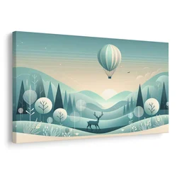 Slika jelen pod balonom - 30x20