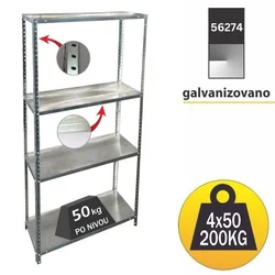 KD Polica metal-metal 150x75x30cm 4x50kg