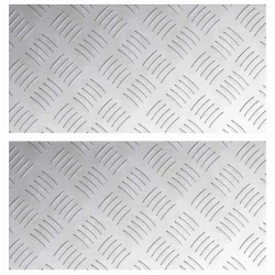 Stepenica Pravokutni 2 pcs Srebrno 40 x 20 cm Aluminij