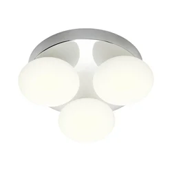Redo 01-4306 - OVUM LED plafonsko svetlo za kupatilo, 3xLED/5W/230V, IP44, hrom