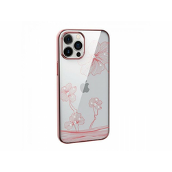DEVIA Futrola Hard Case Crystal Flora za Iphone 13 pro max Rose Gold
