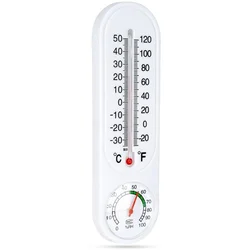 shumee Termometer s higrometrom, bel, 22 cm