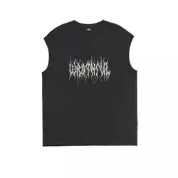 Cropp - Tank top s printom - CRNO