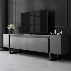 Hanah Home TV Komoda Yildiz, 180x50x30 cm, Antracit-Crna