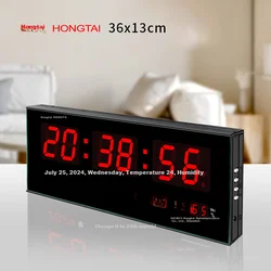 HoTai LED zidni sat, 36x13 cm, Crni