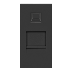Orno modularna vtičnica 22,5x45mm rj45 cat 5e, črna