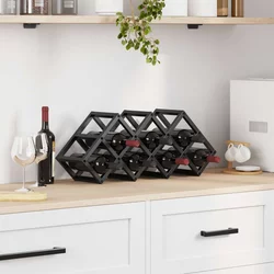 Stalak za vino Crni hrast 63 x 16,5 x 25 cm