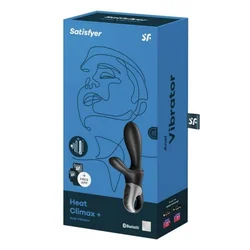 Vibrator Heat Climax+, 20.5cm, Crni