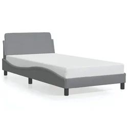 Vidaxl Posteljni okvir Dover svetlo siv 100x200 cm blago