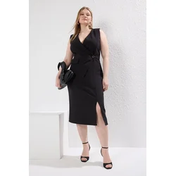 Trendyol Curve Ženska haljina Tbbss25Ah00111, Crna