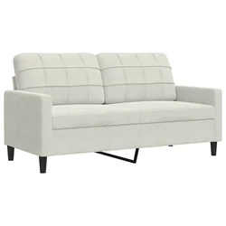 Vidaxl Kavč dvosed krem 140 cm žamet