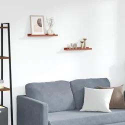 Polica na zidu 2 pcs Crvena 40 x 9 x 3 cm Konstruirano drvo