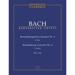 BACH: note BRANDENBURGISCHES KONZERT NR.4,STUDY SCORE