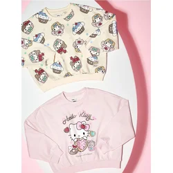 Sinsay - Pamučni crewneck duksevi sa 2 pack Hello Kitty - krem
