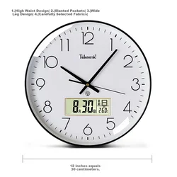 Telesonic Zidni sat, 30 cm, Crni
