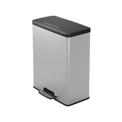Curver Deco Bin Duo Smetnjak s pedalom, 2x26 L, črno/srebrna
