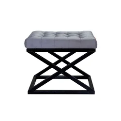 Atelier del Sofa Tabure 50x42x40cm, Crno-Sivo