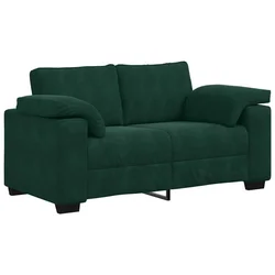 Vidaxl Dvosed temno zelen 160x77x82 cm žamet