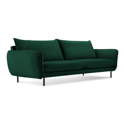 Temno zelen žametni kavč 200 cm Vienna - Cosmopolitan Design