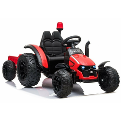 Traktor na akumulator s prikolico HZB-200 - rdeč