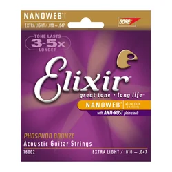 Elixir 16002 Nanoweb Phosphor Bronze .010-.047