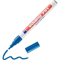 Edding - Marker z lakom Edding E-751, 1-2 mm, modra