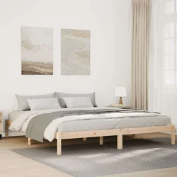 Dugi okvir kreveta bez madraca bijeli 200x210 cm od borovine