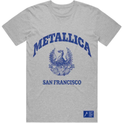 Metallica Majica College Crest Grey M