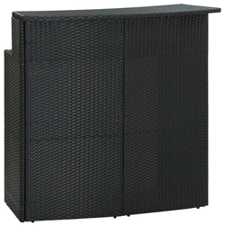 Vrtni barski stol crni 120 x 55 x 110 cm od poliratana