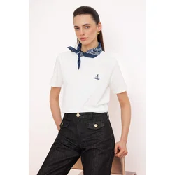 Trendyol Majica modra / bela
